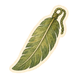 Leaf bookmark keepsake